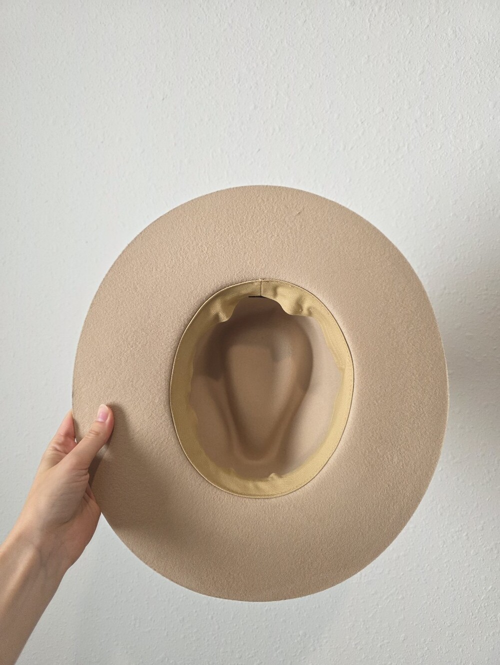 Neutral Wool Felt Rancher Hat OS - Picture 5 of 6